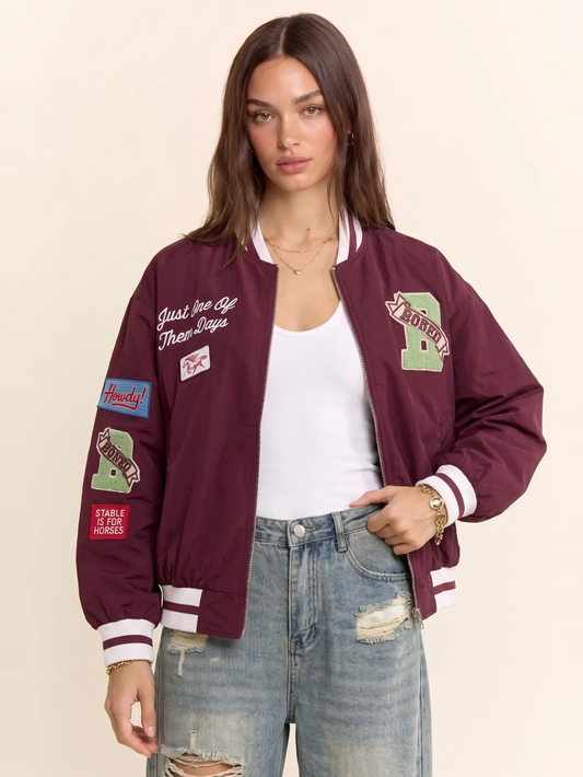 "JUST ONE OF THEM DAYS" JACKET - MAROON