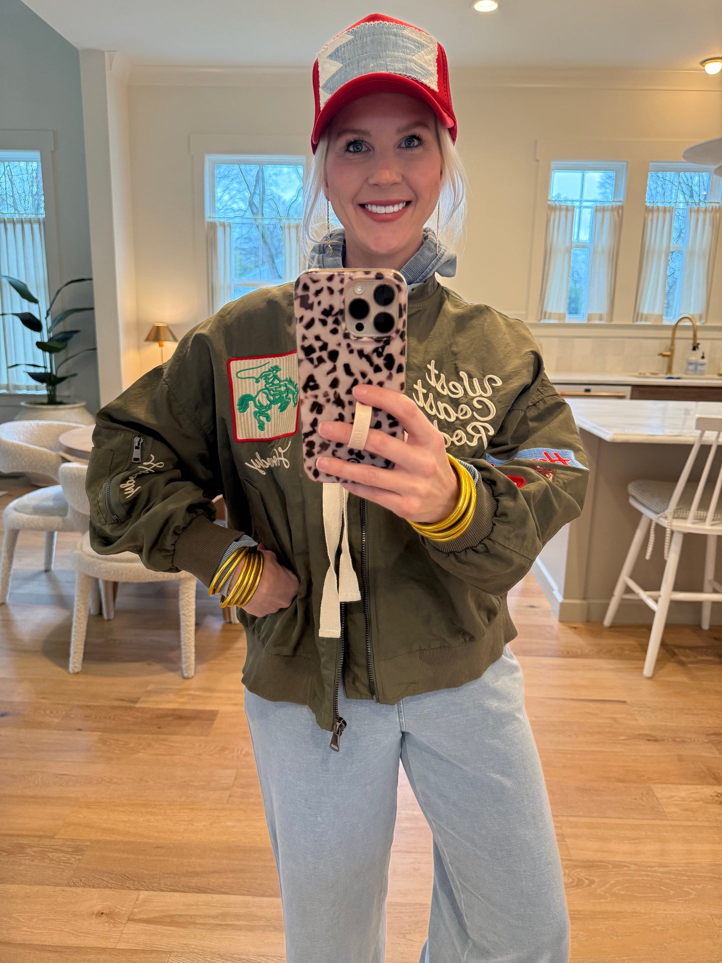 West Coast Rodeo Bomber Jacket - Olive Green