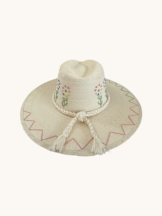 PALM HAT: FLOWER CHILD