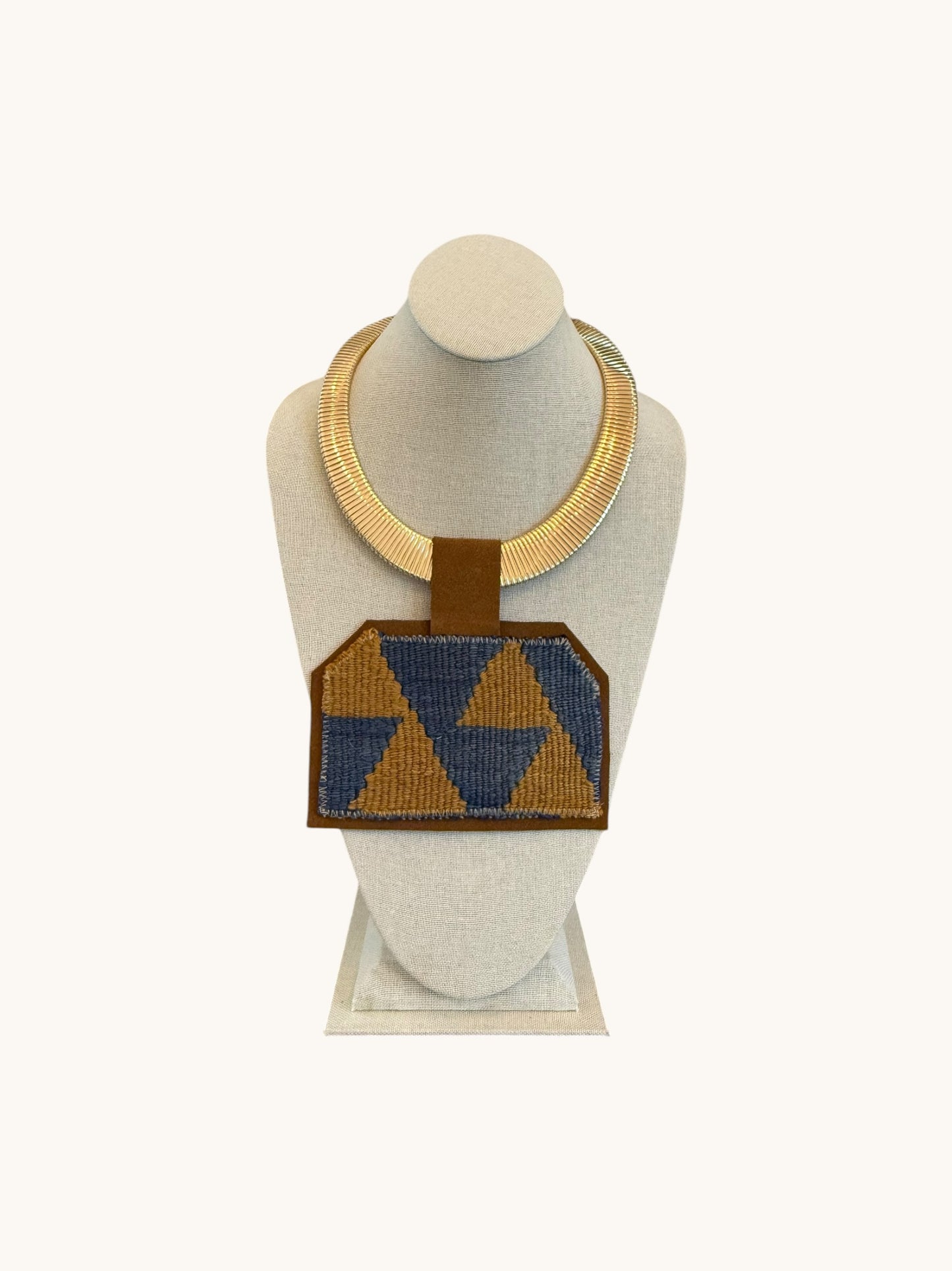 KILIM PENDANT - GOLD SNAKE CHAIN