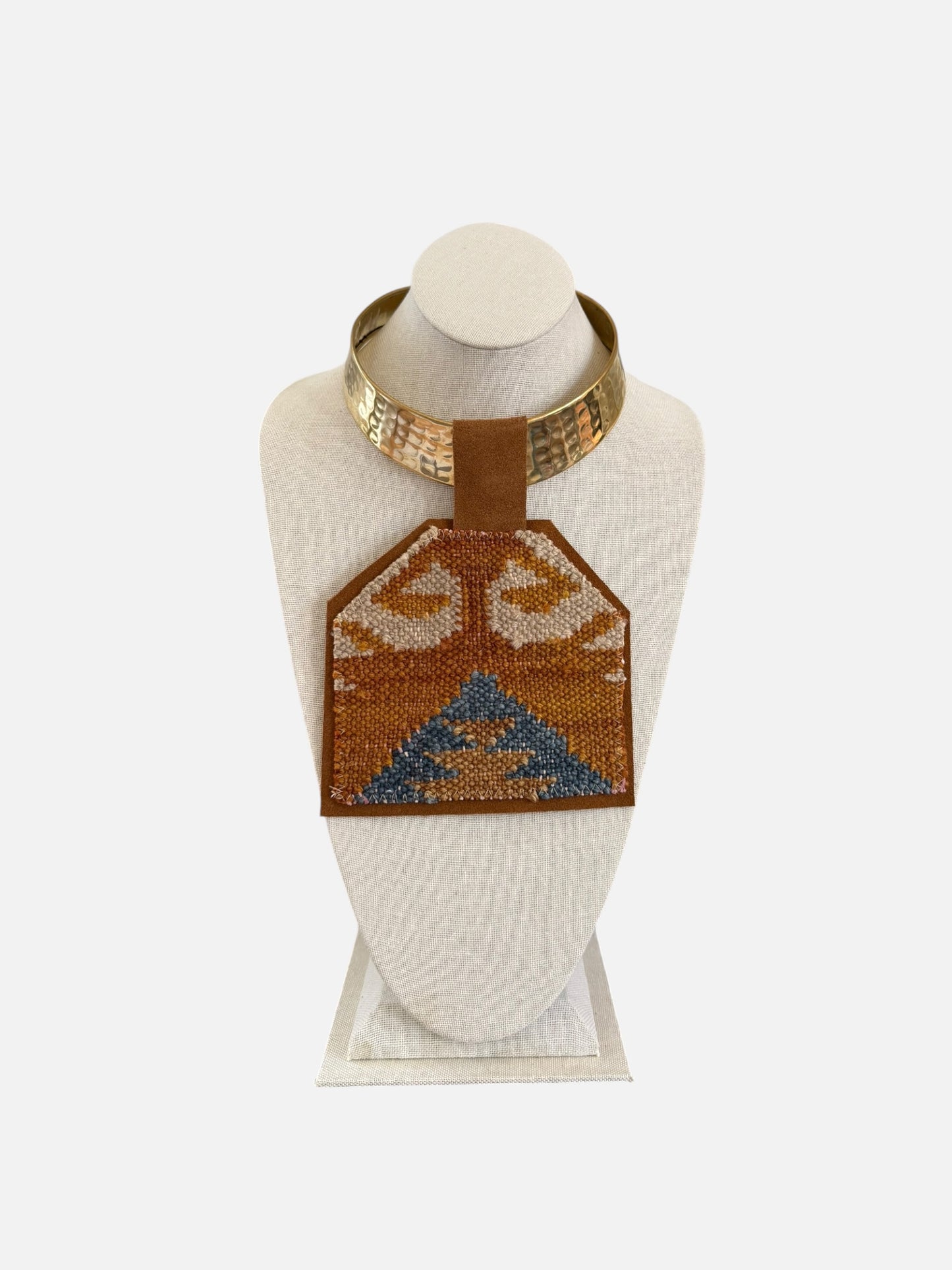 Kilim Pendant - Chunky Gold Choker