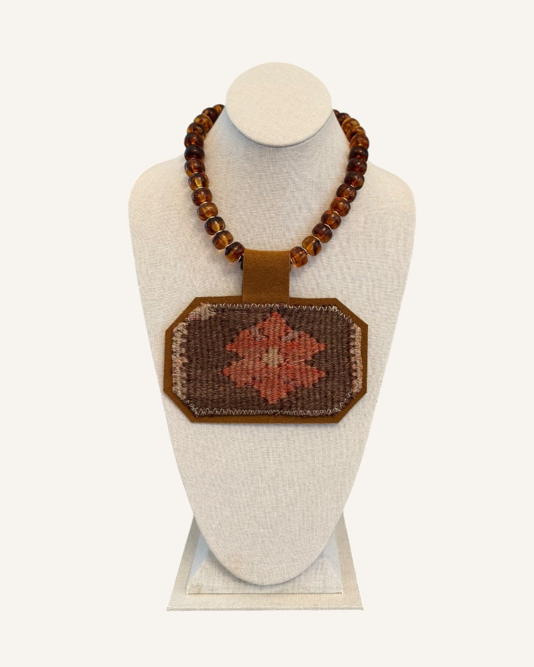 KILIM PATCH - BROWN BEADS