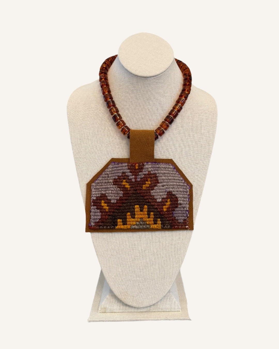 KILIM PATCH - BROWN BEADS