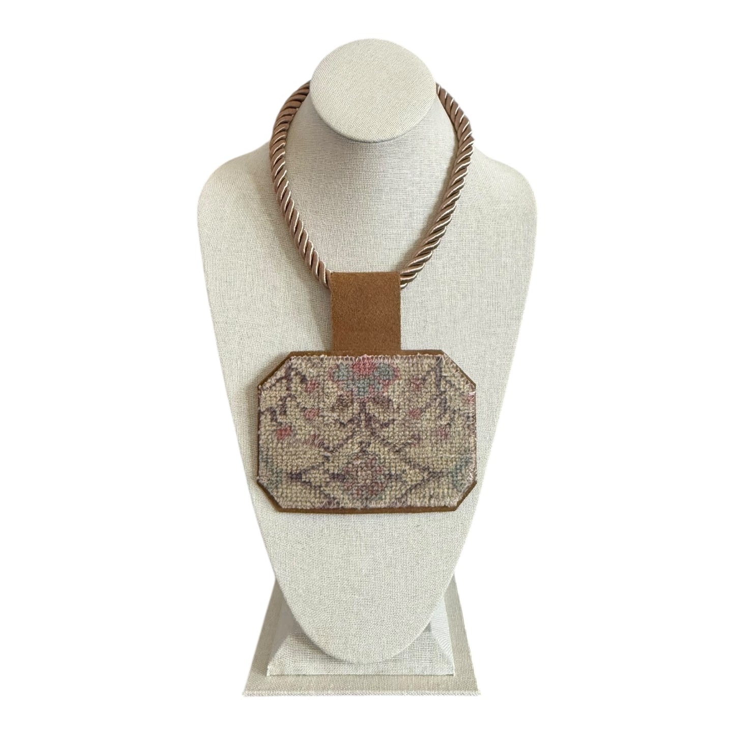 Kilim Pendant - Silk Rope Necklace