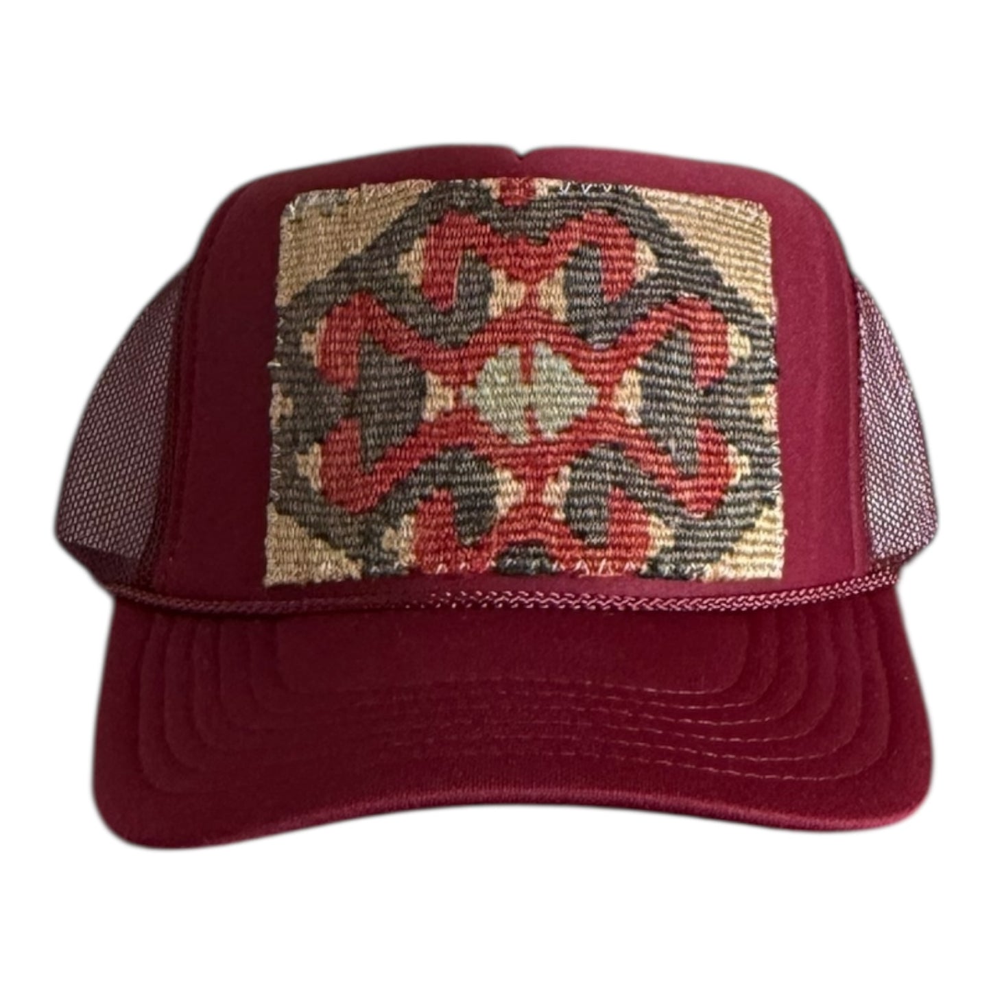 Kilim Trucker Hat - Maroon