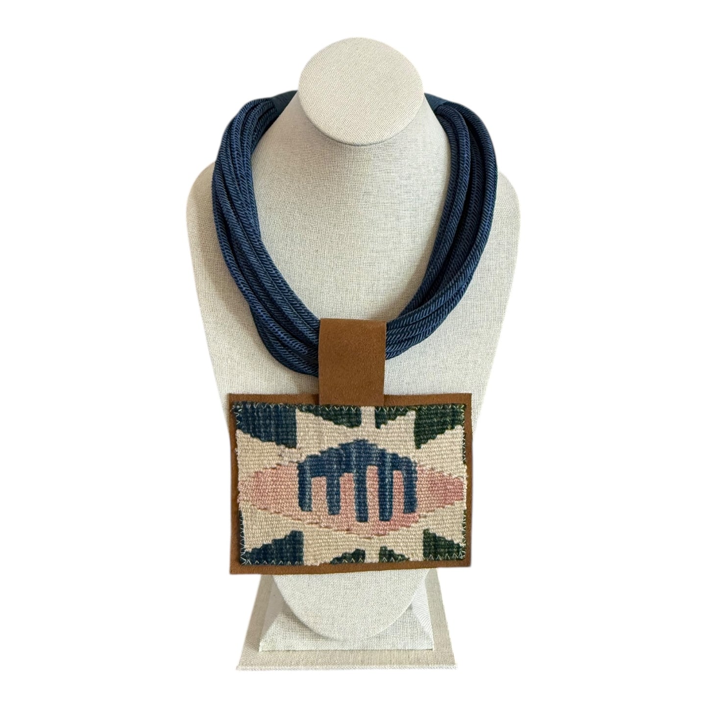 Kilim Pendant - Navy Multi-Rope