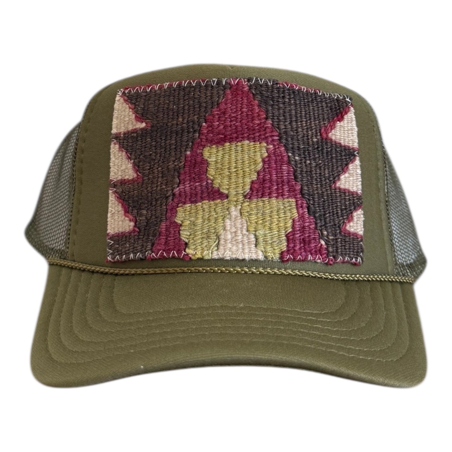 Kilim Trucker Hat- Olive
