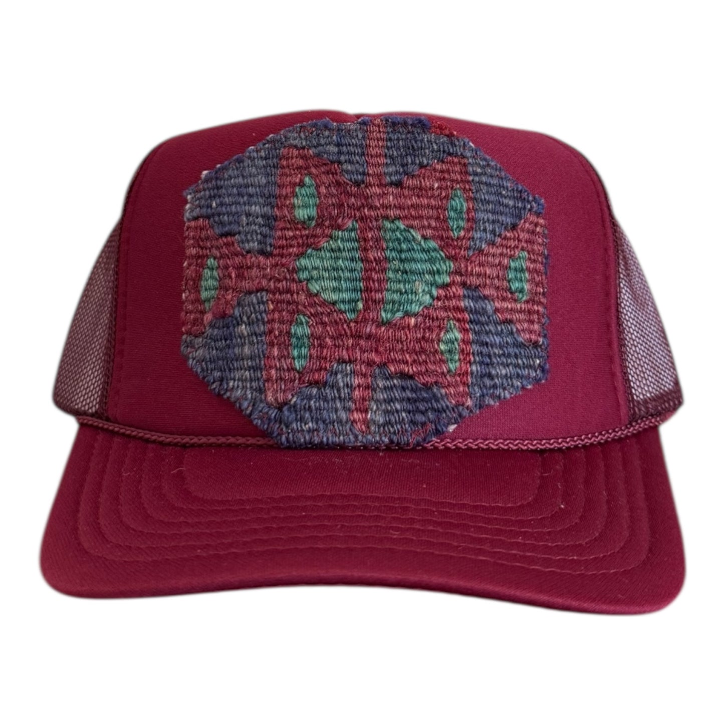 Kilim Trucker Hat- Maroon