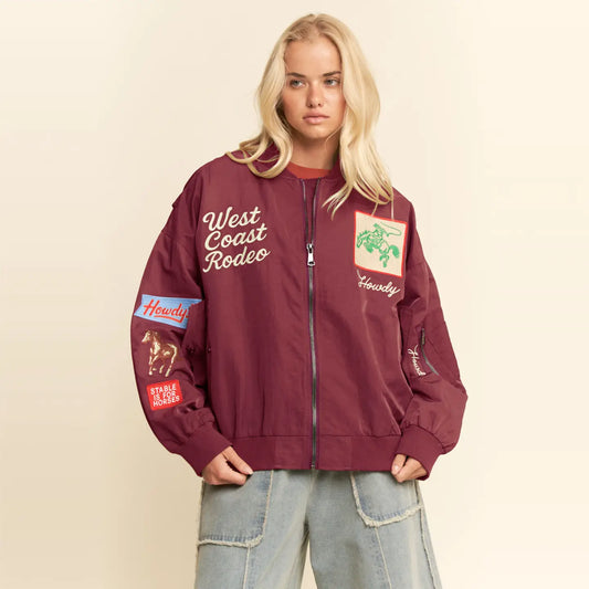 WEST COAST RODEO JACKET - MAROON