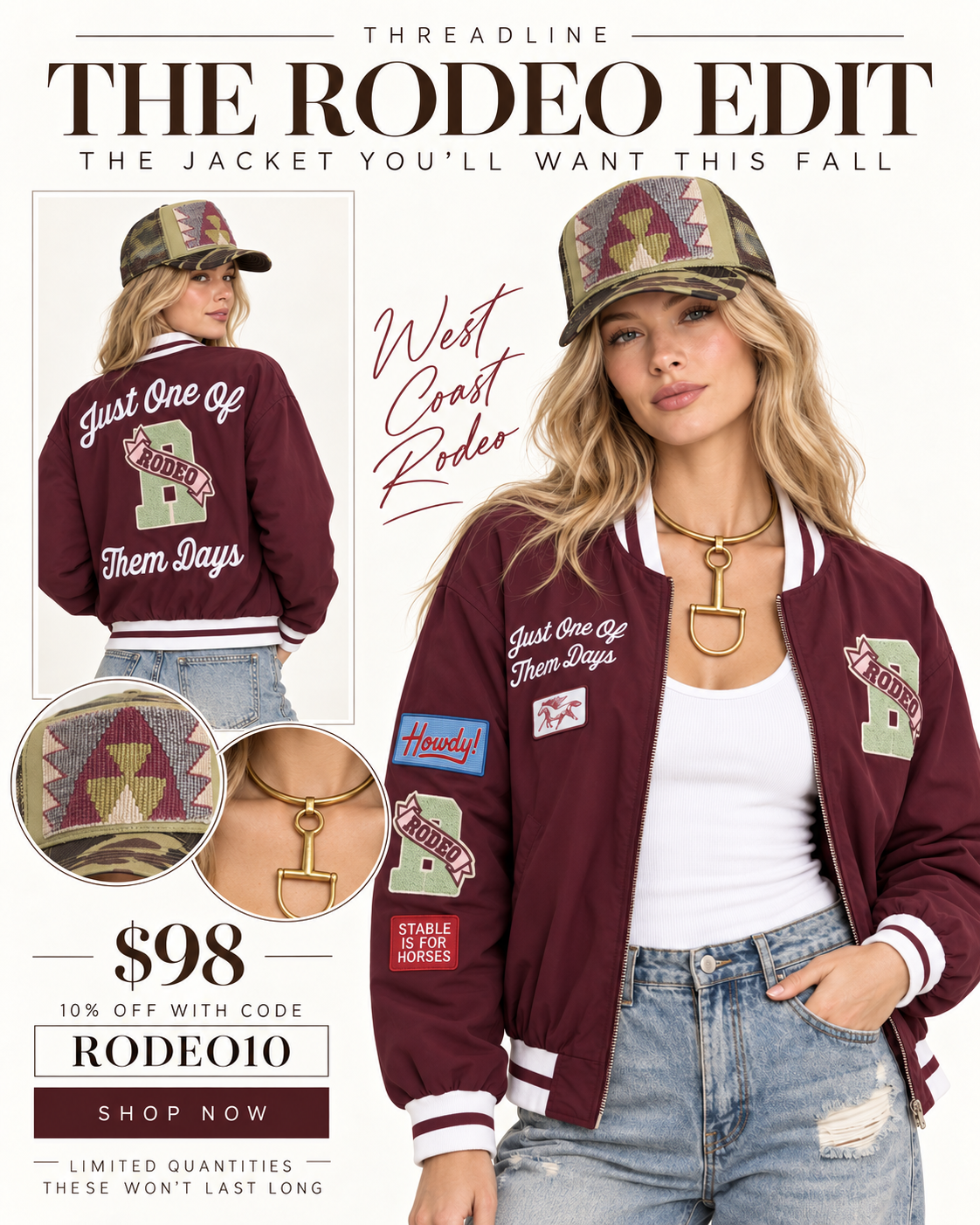 "JUST ONE OF THEM DAYS" JACKET - MAROON