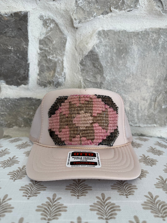 Kilim Trucker Hat- Tan
