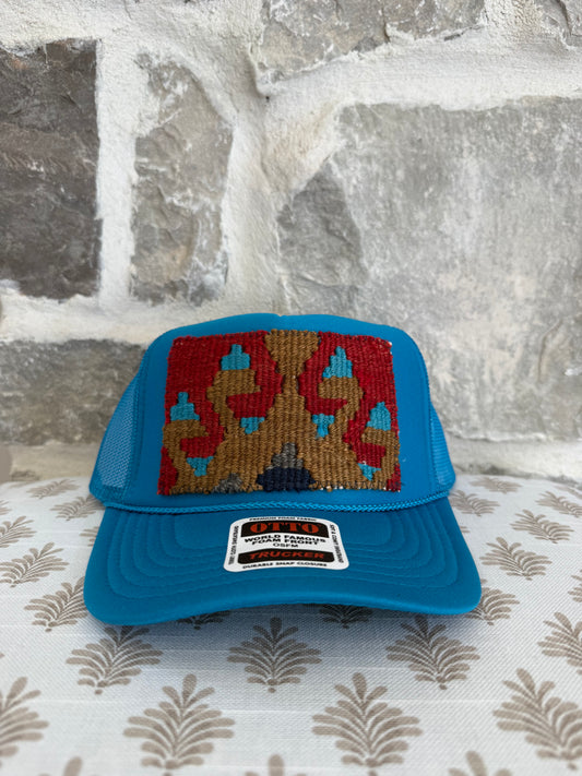 Kilim Trucker Hat- Blue