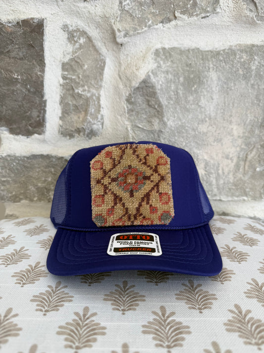 Kilim Trucker Hat- Purple