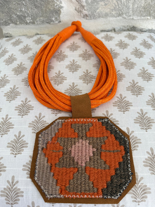 Kilim Pendant Necklace