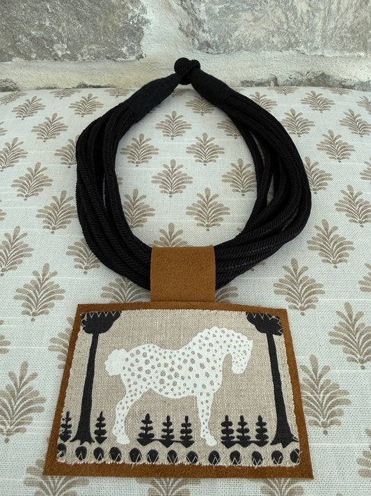 Textile Pendant Necklace