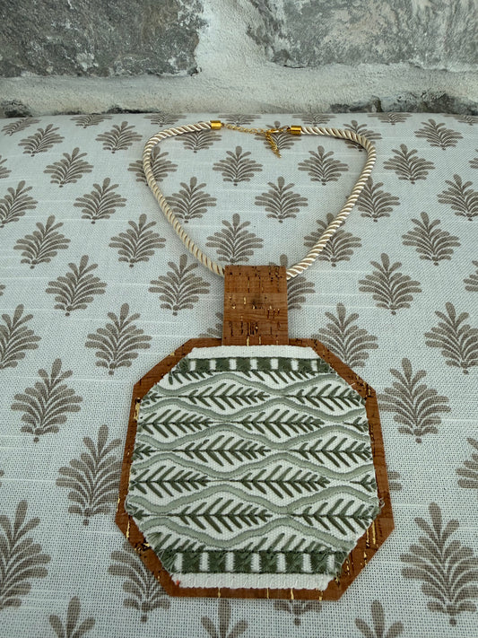 Textile Pendant Necklace