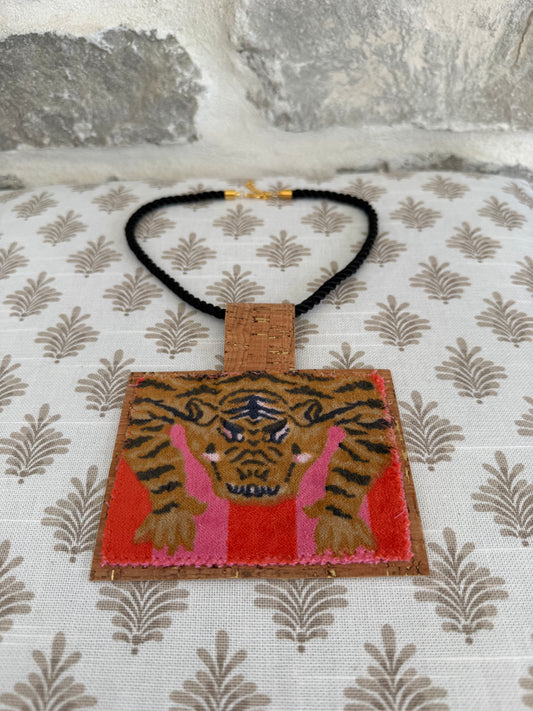 Textile Pendant Necklace