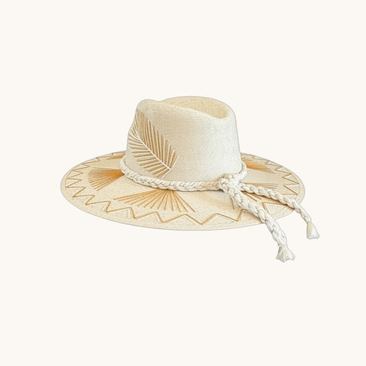 Palm Hand Stitched - Gold Leaf