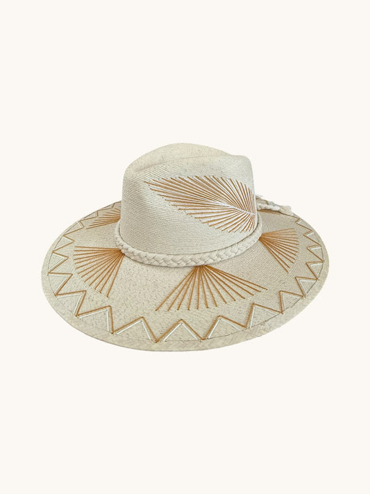 PALM HAT: GOLD LEAF