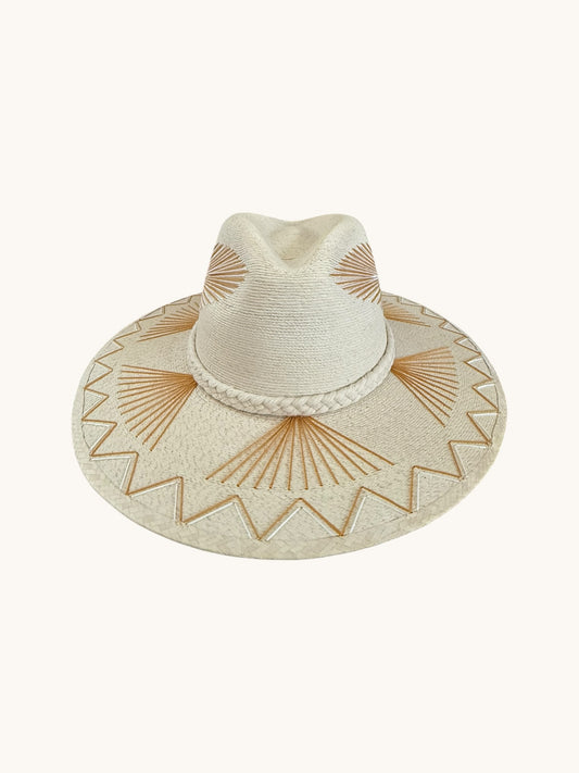 PALM HAT: GOLD LEAF