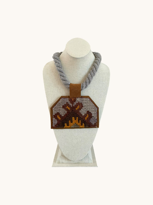 KILIM PENDANT - GREY ROPE