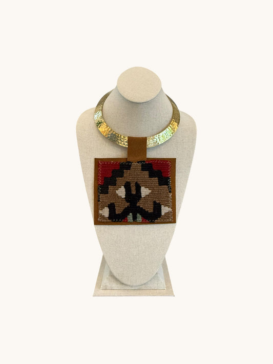 KILIM PENDANT - SKINNY GOLD CHOKER