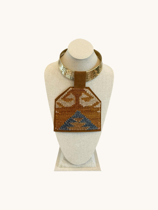 KILIM PENDANT - CHUNKY GOLD CHOKER
