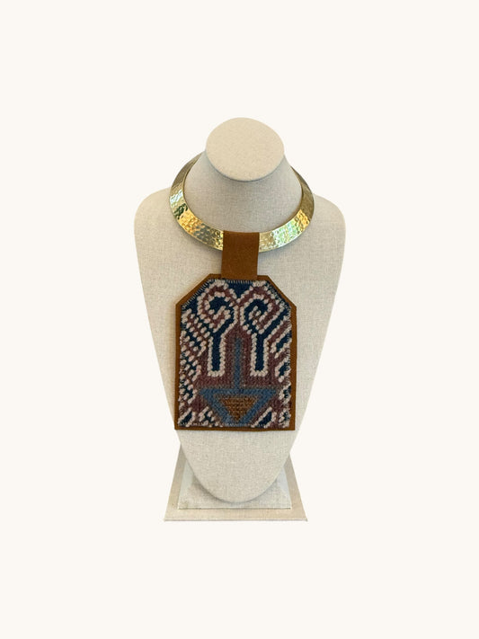KILIM PENDANT - SKINNY GOLD CHOKER