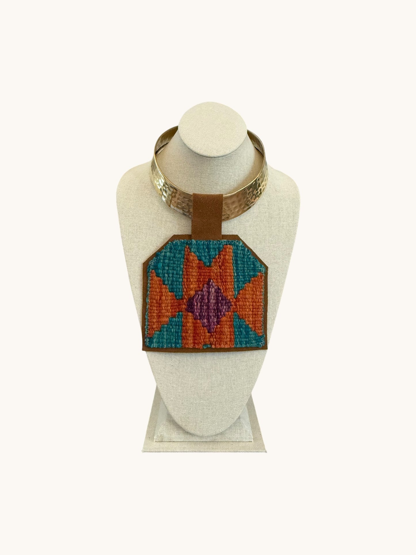 KILIM PENDANT - CHUNKY GOLD CHOKER