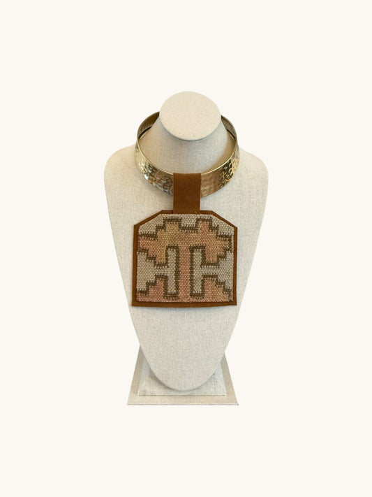 KILIM PENDANT - CHUNKY GOLD CHOKER