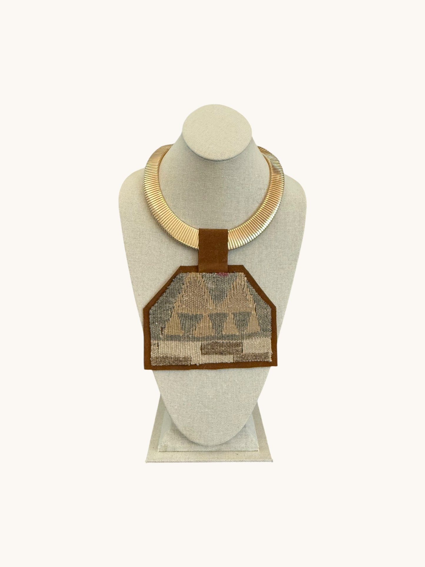 KILIM PENDANT - GOLD SNAKE CHAIN