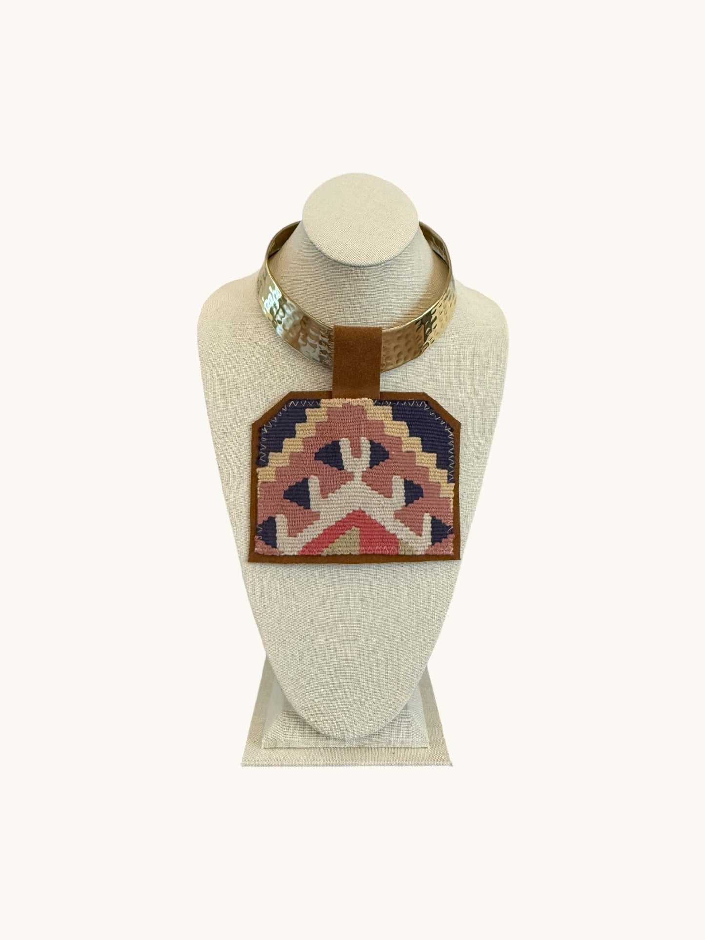 KILIM PENDANT - CHUNKY GOLD CHOKER