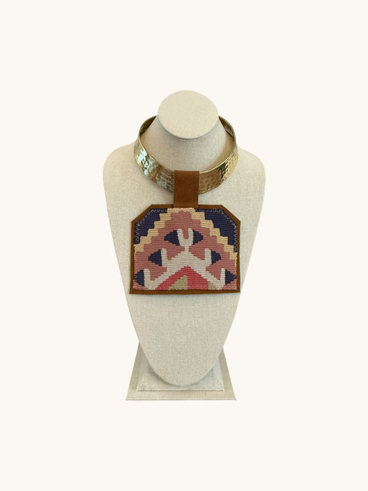 KILIM PENDANT - CHUNKY GOLD CHOKER