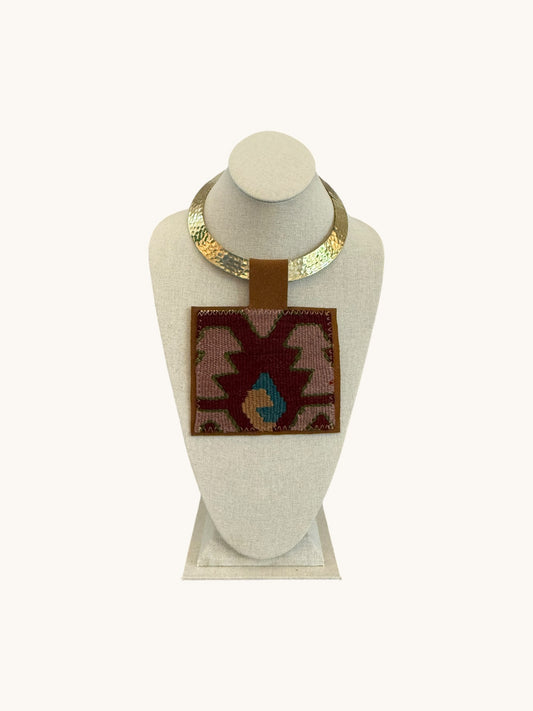 KILIM PENDANT - SKINNY GOLD CHOKER