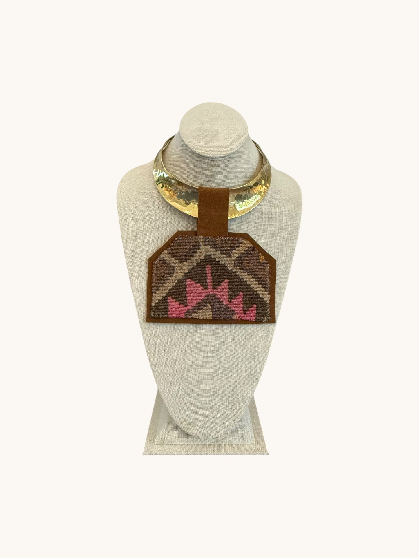 KILIM PENDANT - CHUNKY GOLD CHOKER