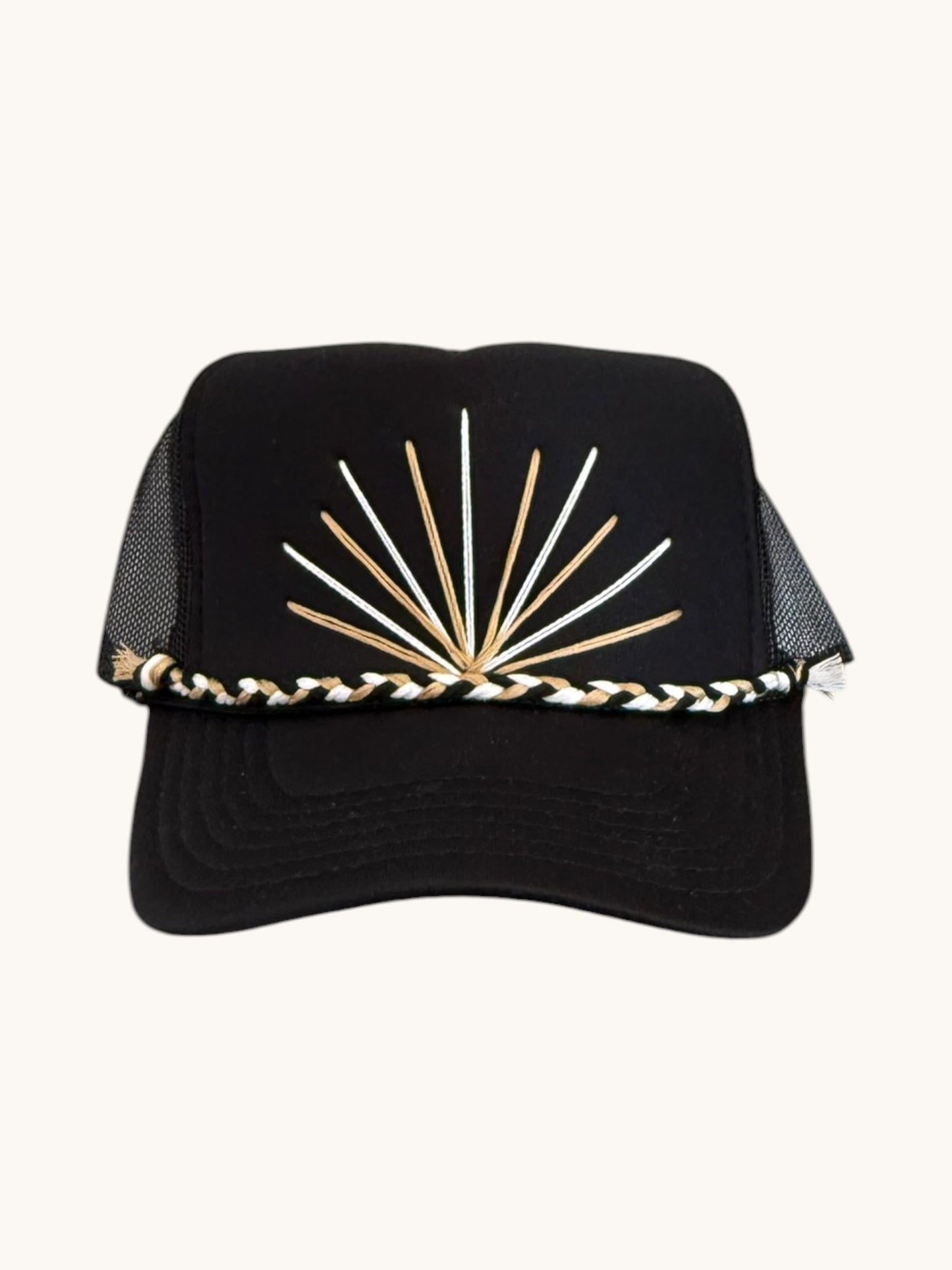 HAND STITCHED TRUCKER- BLACK