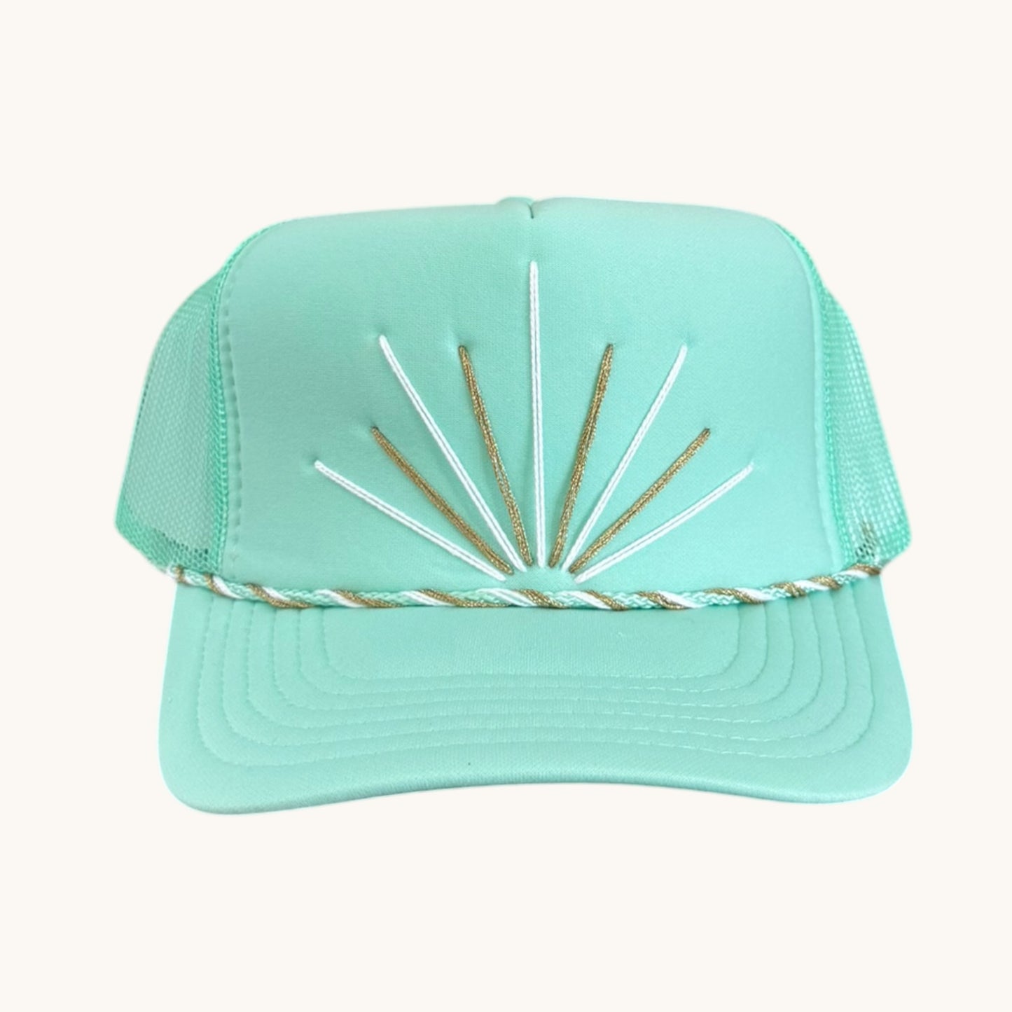 SUNBURST - SEAFOAM  + GOLD