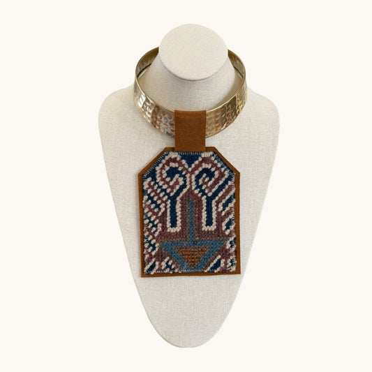KILIM PENDANT- CHUNKY GOLD CHOKER