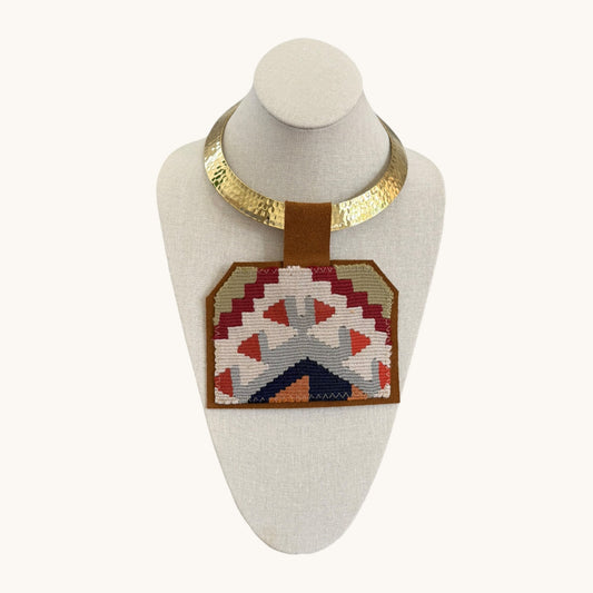 KILIM PENDANT-SKINNY GOLD CHOKER