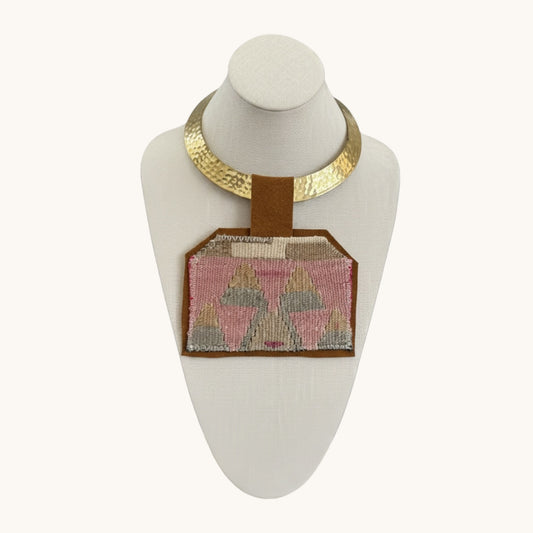 KILIM PENDANT-SKINNY GOLD CHOKER