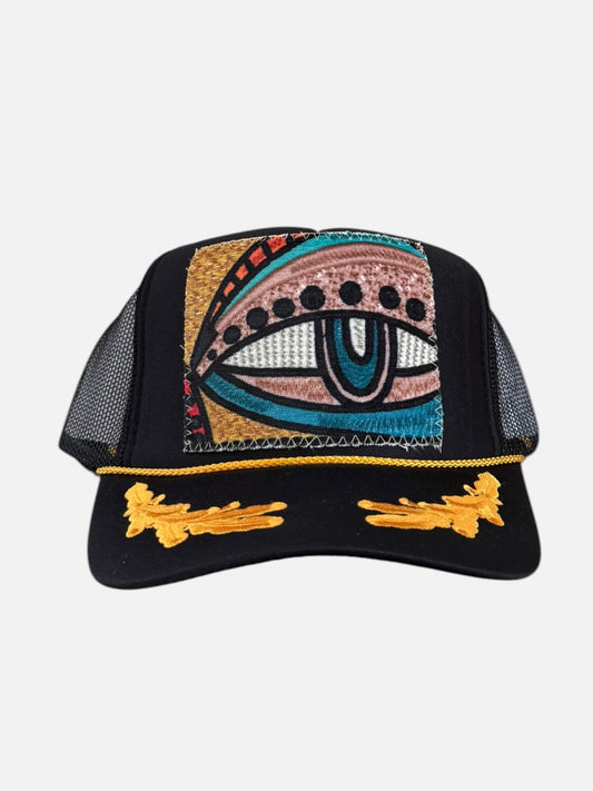 Textile Trucker - Black + Gold