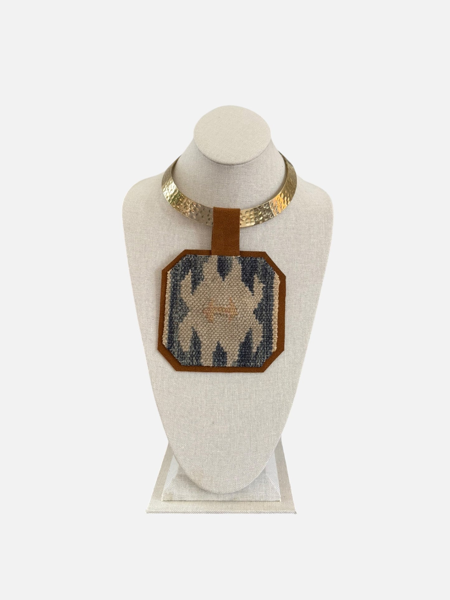 Kilim Pendant -Skinny Gold Choker