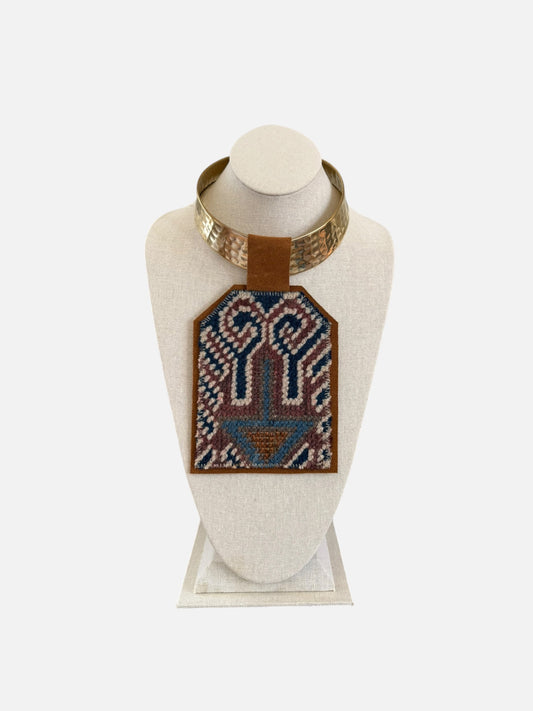 Kilim Pendant - Chunky Gold Choker