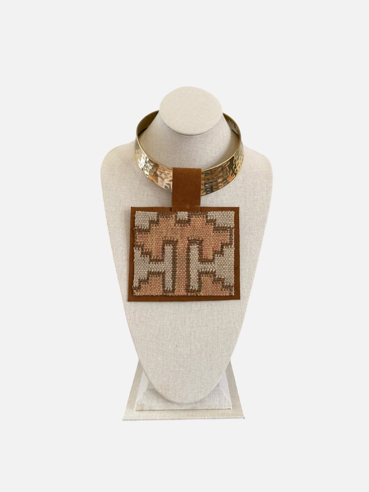 Kilim Pendant - Chunky Gold Choker
