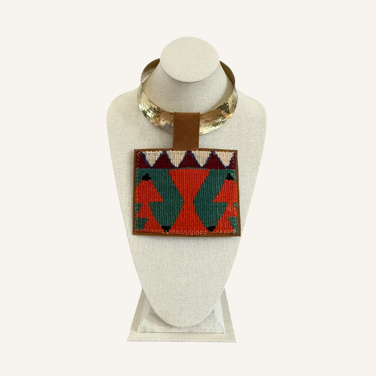 KILIM PENDANT - CHUNKY GOLD CHOKER