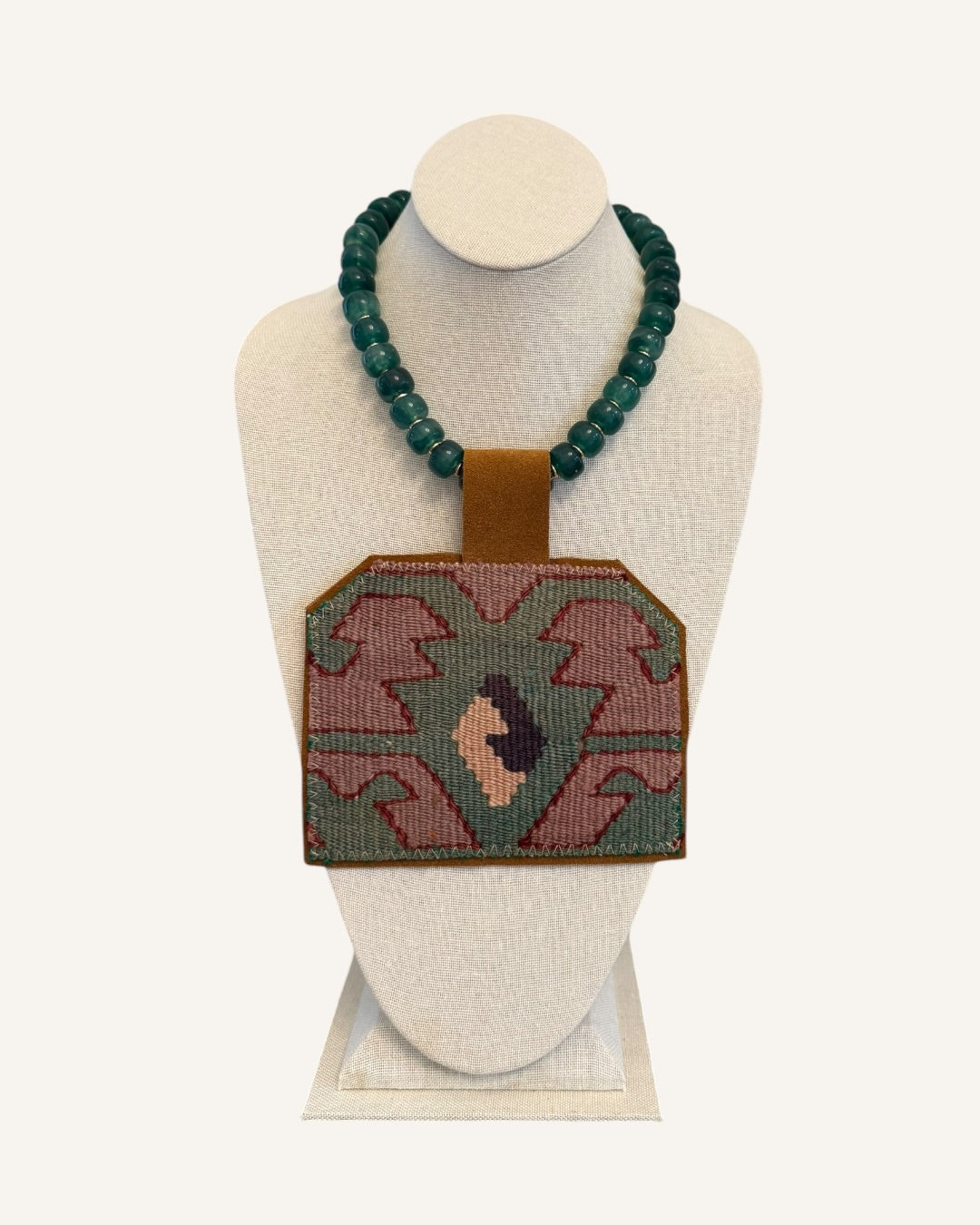 KILIM PATCH - TEAL BEADS