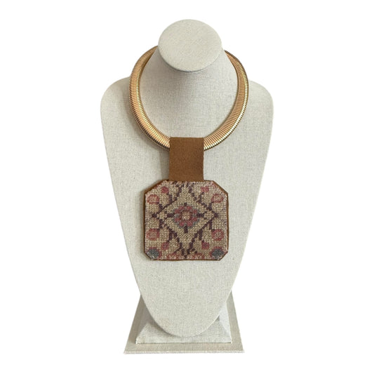 Kilim Pendant - Gold Snake Chain