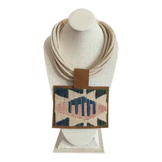 Kilim Pendant - Ivory Multi-Rope Necklace