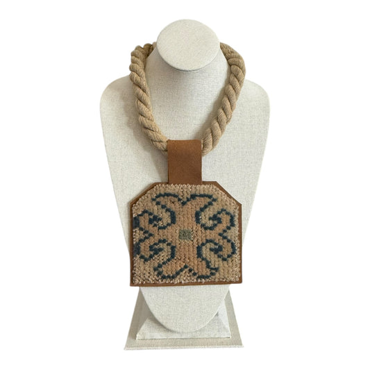 Kilim Pendant- Natural Rope Necklace