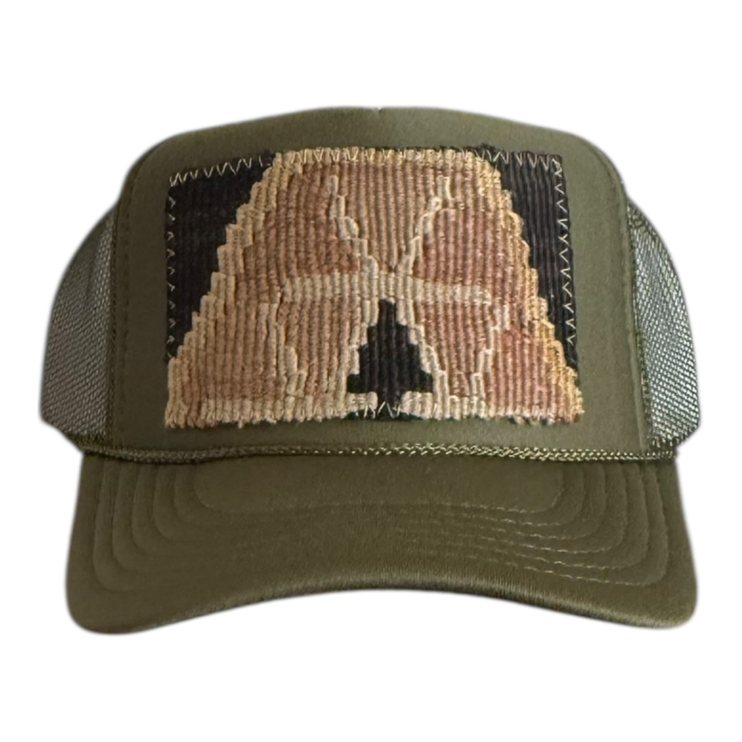 Kilim Trucker Hat - Olive Green